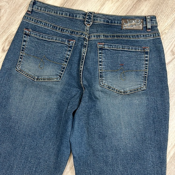 Vintage 90s Y2K JAG Embroidered Denim Wide Leg Flare Jeans / Women’s Sz 16 XL - Picture 7 of 13